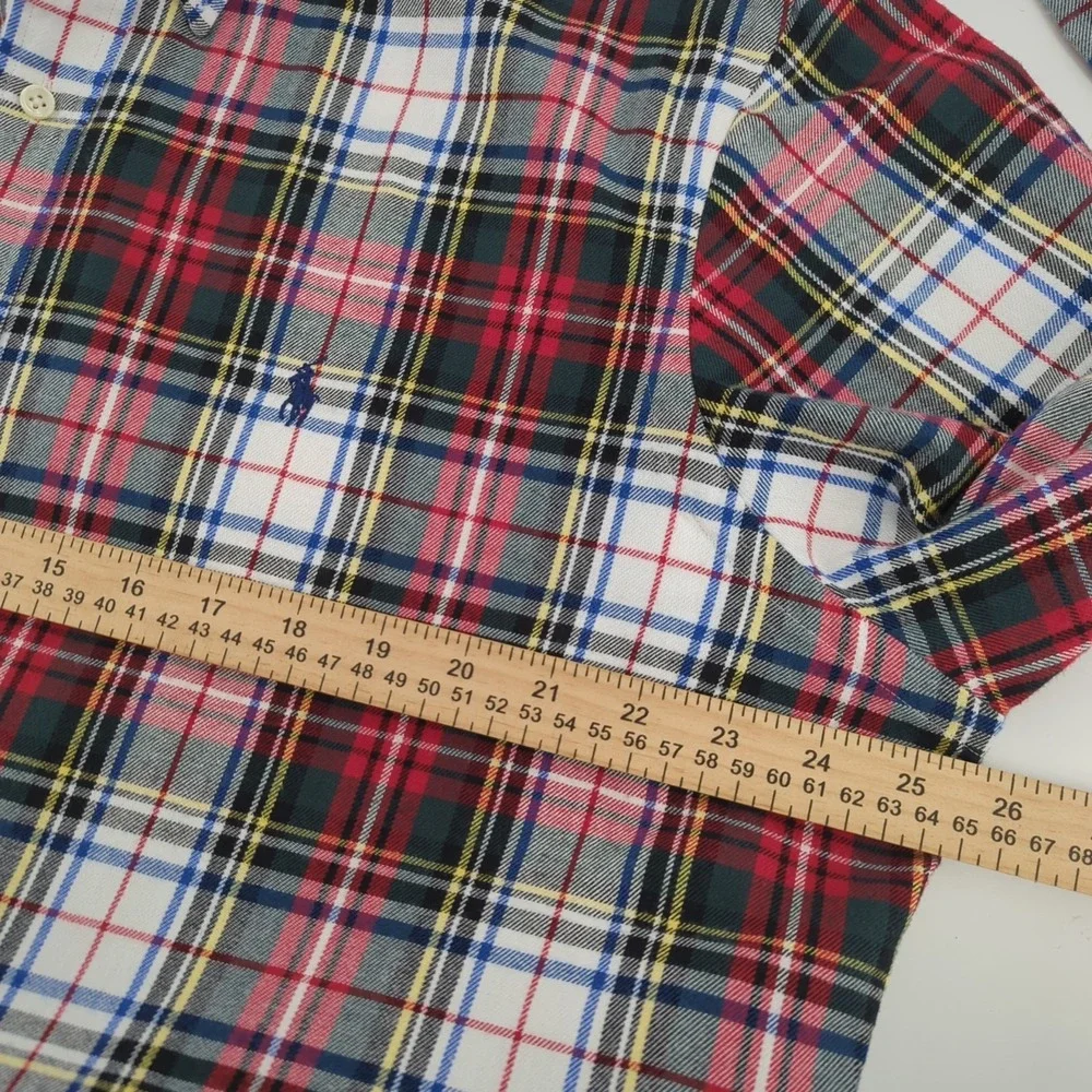 Polo Ralph Lauren Shirt Mens XL Classic Fit Performance Plaid Button Long Sleeve